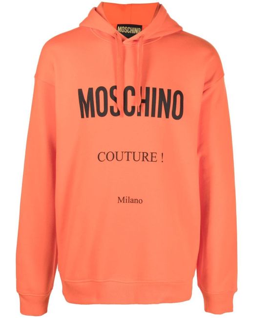 Moschino logo-print cotton hoodie