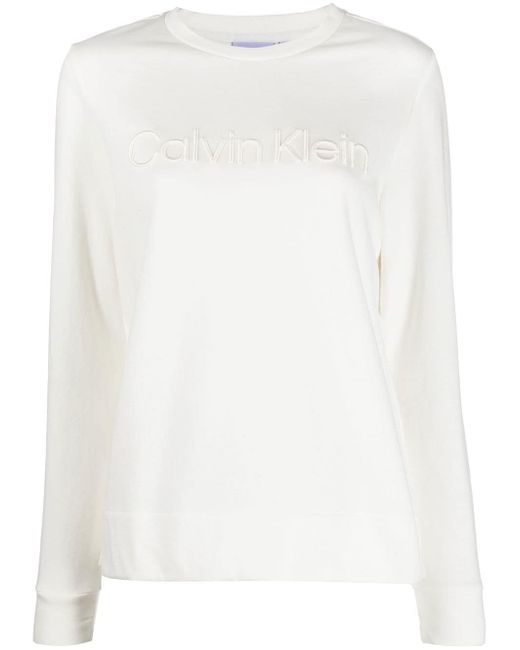 Calvin Klein embossed-logo long-sleeve T-shirt