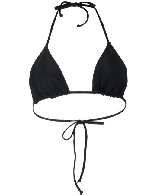 Ganni triangle-cup bikini top