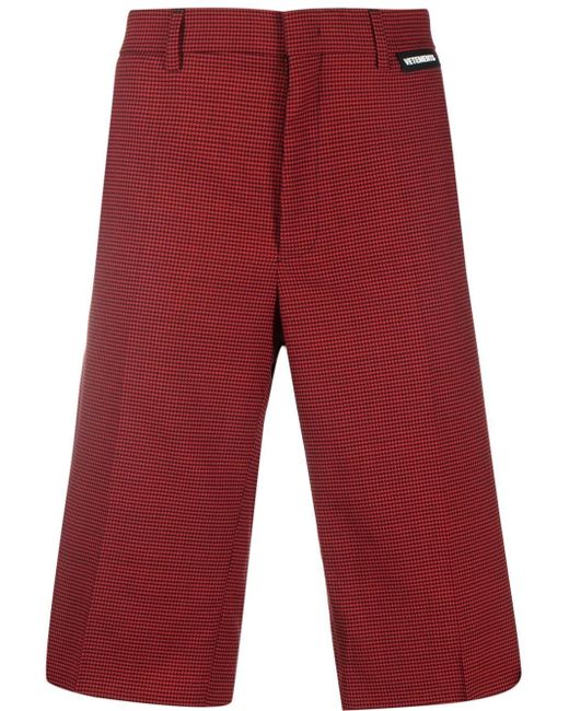 Vetements houndstooth tailored shorts