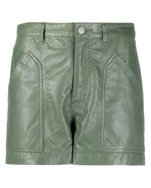 Iro high-waisted leather shorts