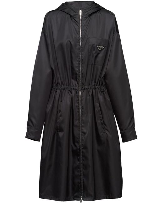 Prada Re-Nylon drawstring hooded coat