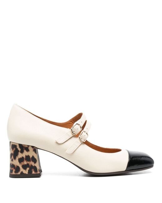 Chie Mihara tow-tone buckled 60mm pumps