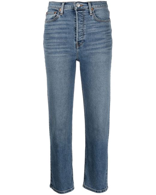 Re/Done light-wash straight-leg jeans
