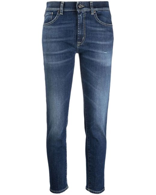 Dondup bleach wash straight-leg jeans