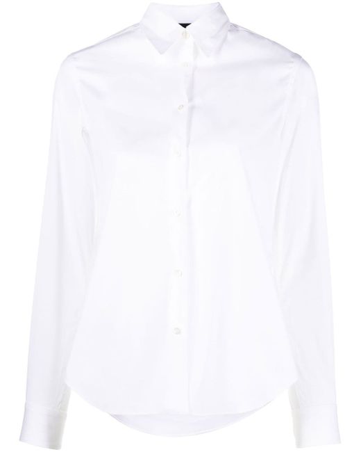 Aspesi button-up curved-hem shirt