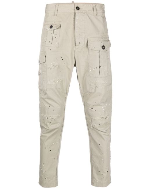 Dsquared2 paint splatter-print cargo trousers