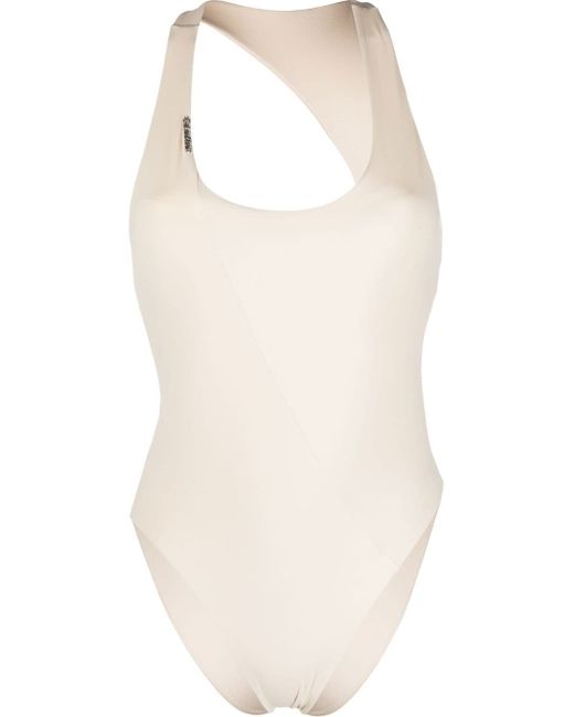 Calvin Klein asymmetric scoop-neck swimsuit