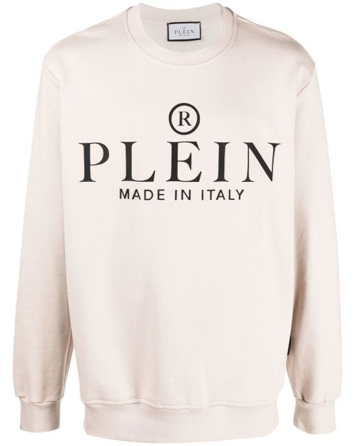 Philipp Plein logo-print crew neck sweater