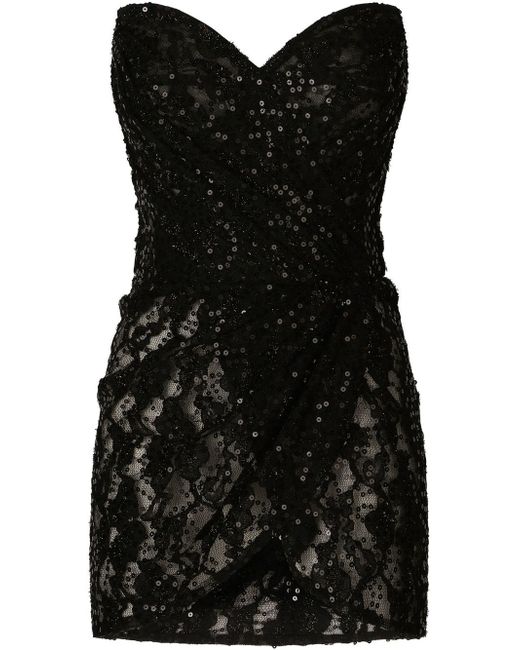 Dolce & Gabbana sequin-embellished strapless dress