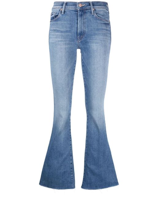 Mother flared cropped jeans