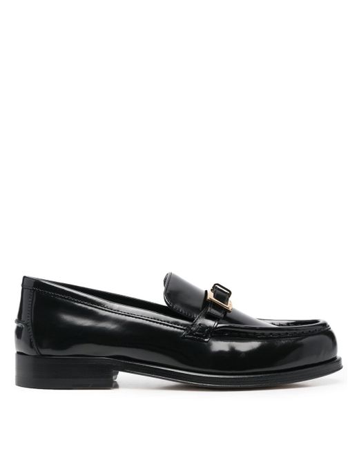 Sergio Rossi buckled leather moccasin loafers
