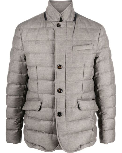 Moorer button-down padded jacket