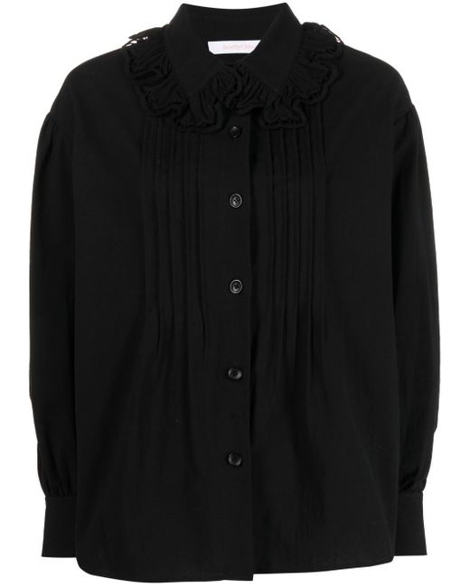 See by Chloé ruffle-collar cotton blouse