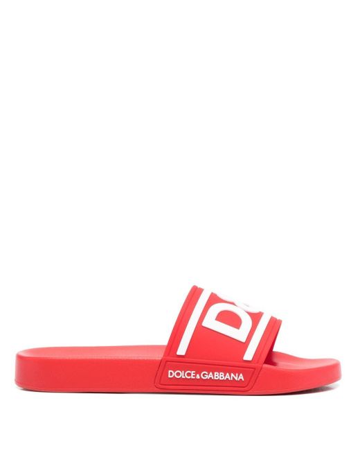 Dolce & Gabbana logo-print detail pool slides