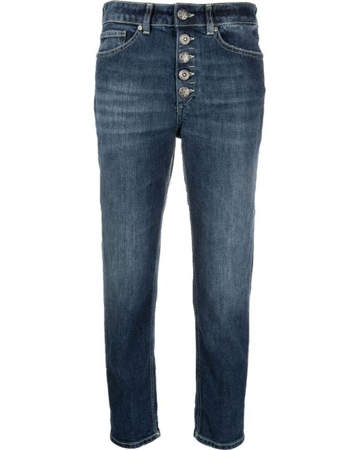 Dondup bleach-effect high-waisted jeans