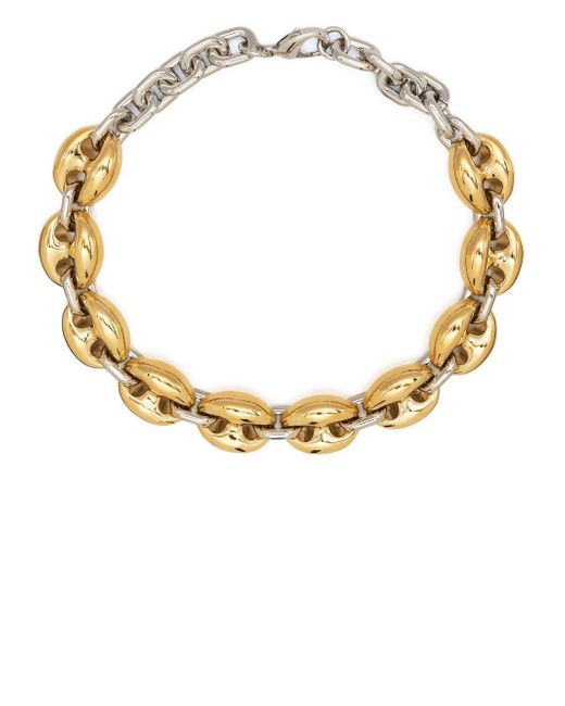 Paco Rabanne two-tone choker necklace