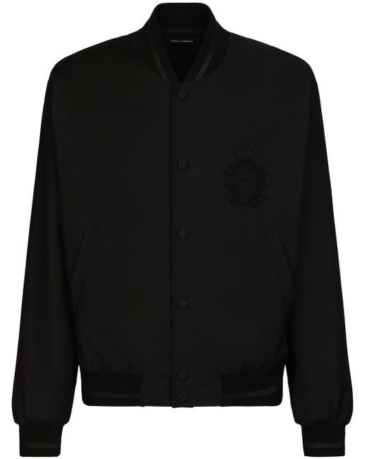 Dolce & Gabbana heraldic DG patch bomber jacket