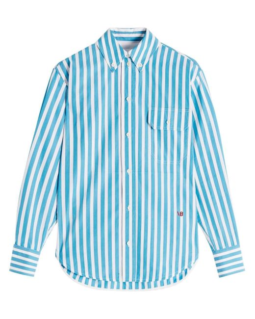 Victoria Beckham button-down oversized striped shirt