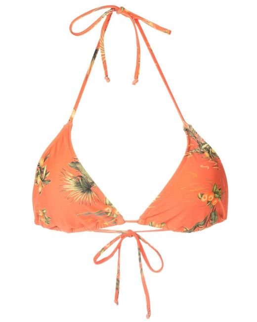 Lygia & Nanny floral-print bikini top