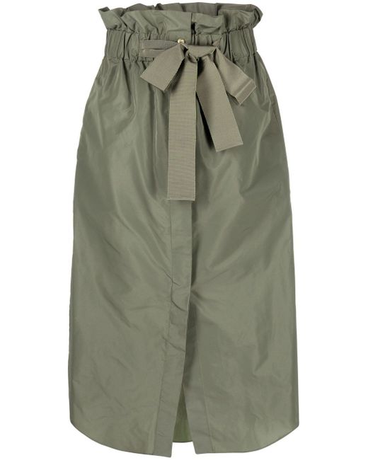 Patou high-waisted knot-detail skirt