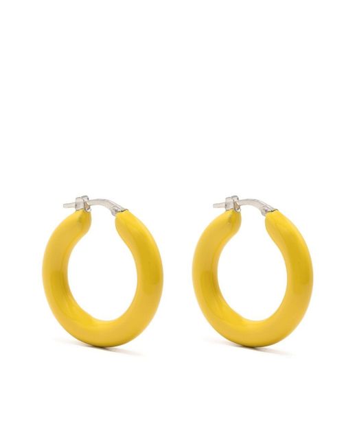 Jil Sander sculpted hoop earrings