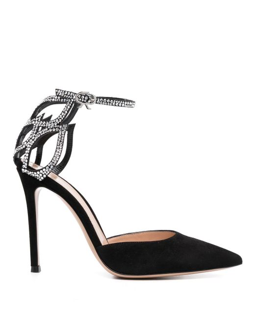 Gianvito Rossi crystal-embellished 115mm heeled pumps
