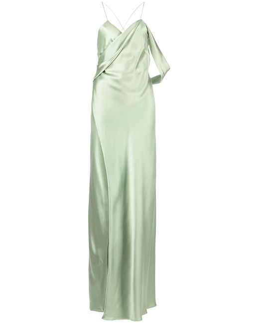 Michelle Mason cowl-neck sleeveless gown