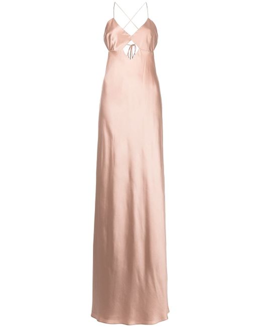 Michelle Mason cut-out detail silk gown