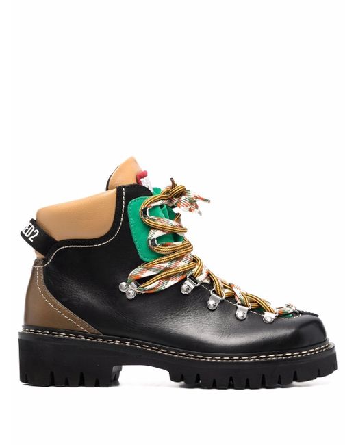 Dsquared2 hiker style leather boots