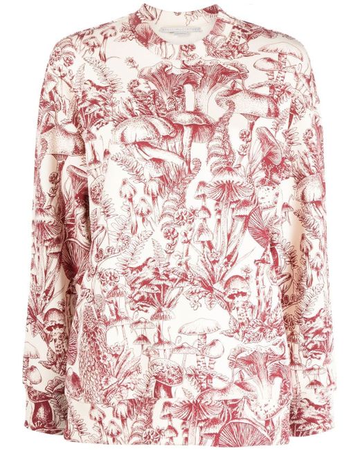 Stella McCartney mushroom-print oversized sweatshirt