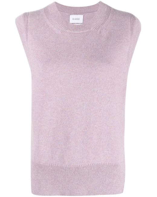 Barrie sleeveless cashmere knit top