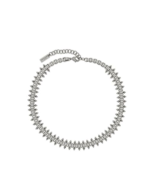 Saint Laurent studded chain choker necklace