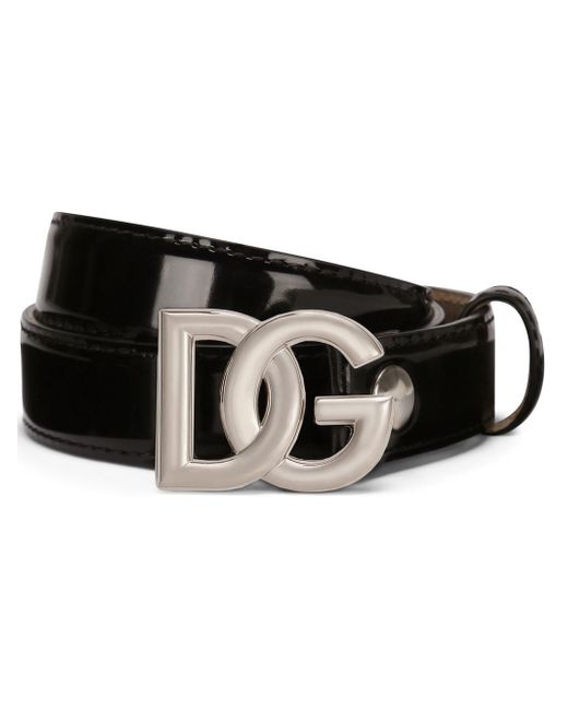 Dolce & Gabbana logo buckle leather belt