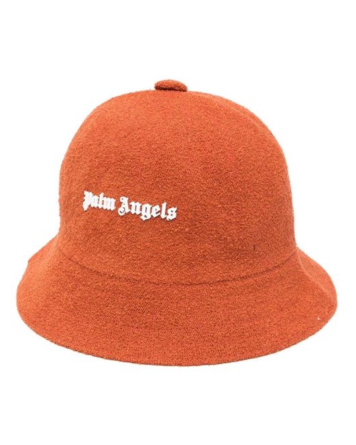 Palm Angels logo-embellished bucket hat