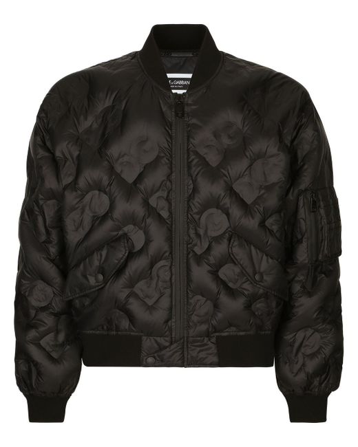 Dolce & Gabbana DG logo-quilted bomber jacket