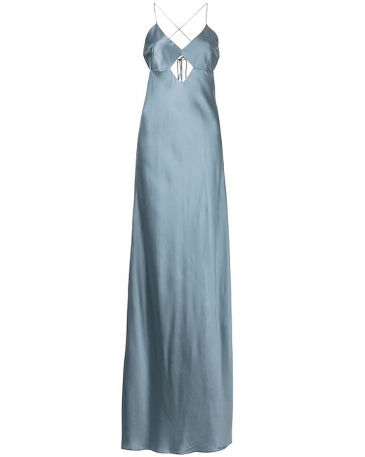 Michelle Mason cut-out detail silk gown