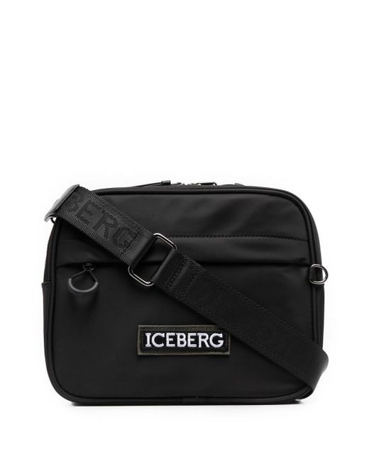 Iceberg logo messenger bag