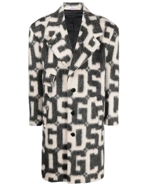 Gcds monogram-print single-breasted coat