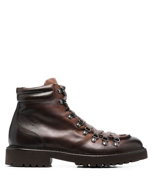 Doucal's ankle lace-up fastening boots