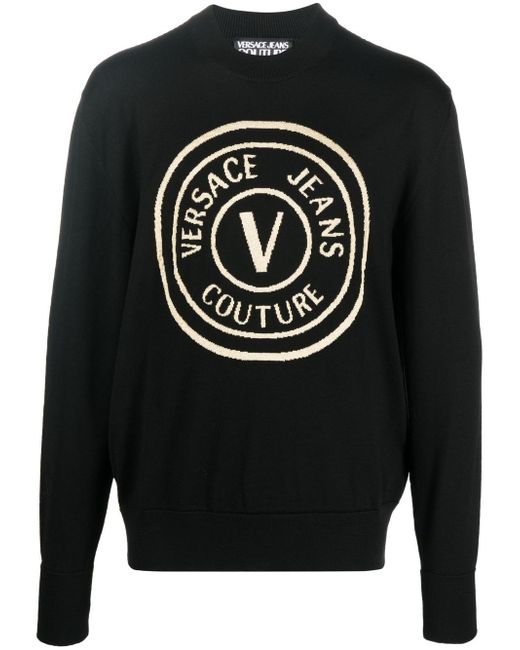 Versace Jeans Couture logo-print wool jumper