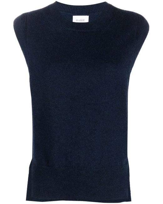 Barrie sleeveless cashmere knit top