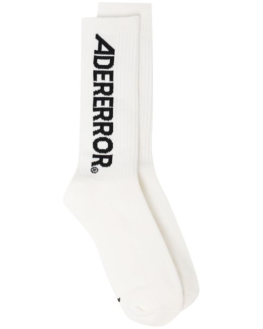 Ader Error intarsia-knit logo socks