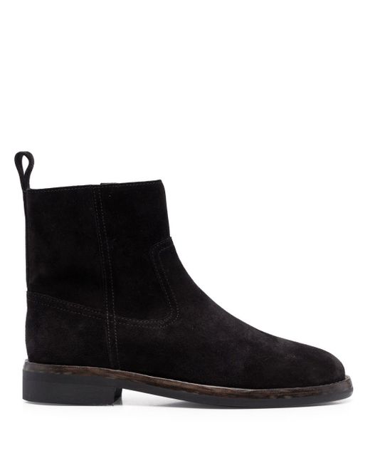 Isabel Marant suede-leather zipped chelsea boots
