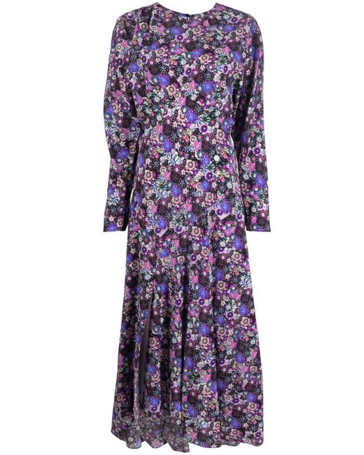 Isabel Marant floral-print long-sleeve maxi dress