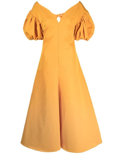 Rosie Assoulin short puff sleeves gown