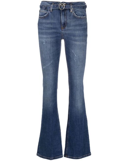 Pinko belted flared jeans