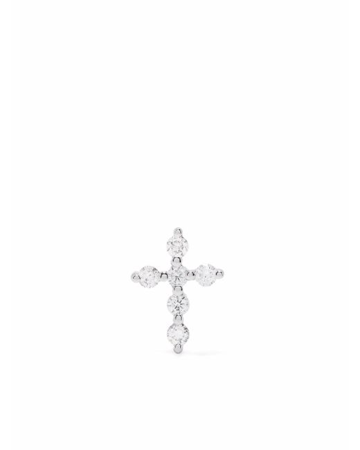 Djula 18kt white gold Cross diamond piercing
