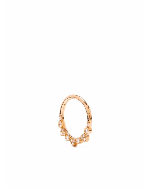 Djula 18kt rose gold Spike diamond hoop earring