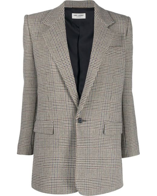 Saint Laurent houndstooth-pattern blazer